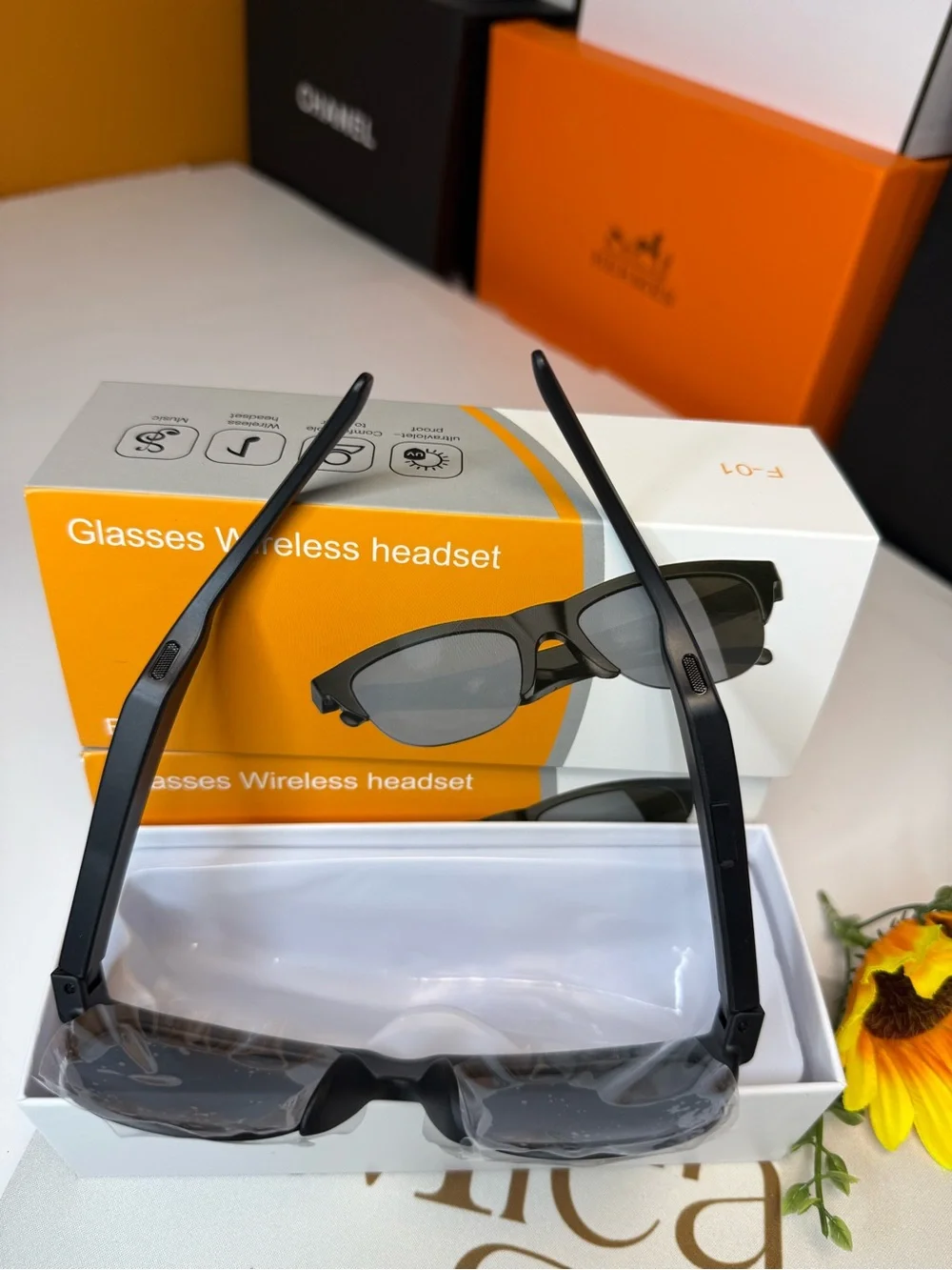🆕F-01 Smart Wireless Headset combines stylish sunglasses w/integrated Bluetooth